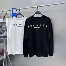 Niaojia Elements 2023 Spring New Mens Terry Pullover Couple Simple Letters Off-Shoulder White Sweatshirt 2333