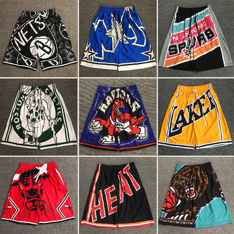 Summer Basketball Shorts Lakers Raptor Magic Retro Street Basketball Sports Shorts Men's and Women's Running Training Pants Summer Basketball Shorts Lakers Raptor Magic Retro Street Basketball Sports Shorts Men's and Women's Running Training Pants