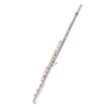 Western wind instrument C key 16 closed hole white copper silver-plated one-piece E tune key flute beginner performance children u