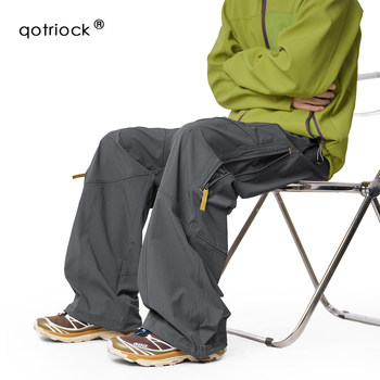 Outdoor Functional Lightweight Quick-Drying Softshell Pants for Men and Women, Autumn Outdoor Hiking and Mountaineering Work Pants, Water-Repellent Casual Pants