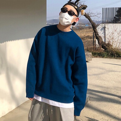 针织衫毛衣男款纯色保暖打底衫