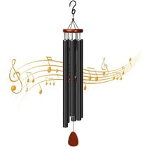 41 Inches Black Large Aluminum Wind Chimes Outside Suitabl