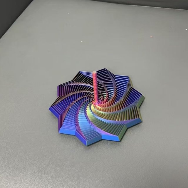 3D printing spiral tower creative decompression sleep aid hexagonal toy three-dimensional radish tower with handle fun illusion