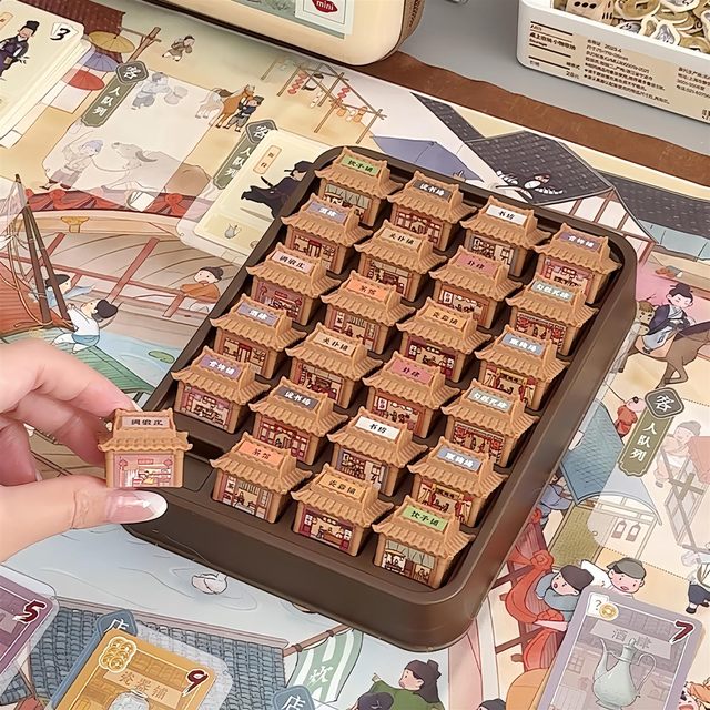 Interactive table game Song Dynasty simulation business party friends interactive parent-child puzzle board game card portable outdoor