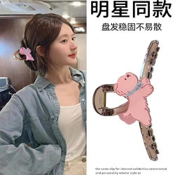 2025 New Zhao Lusi's Same Cute Puppy Hairpin Back of Head Shark Clip Female Large Grabber Hair Accessories Headdress