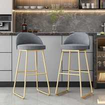 Nordic bar chair light luxury home backrest high stool front desk chair modern simple high stool bar chair bar stool