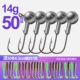 50 [свинцовый головной крючок] 14G [дай 50 6,5CMT Хвосты]