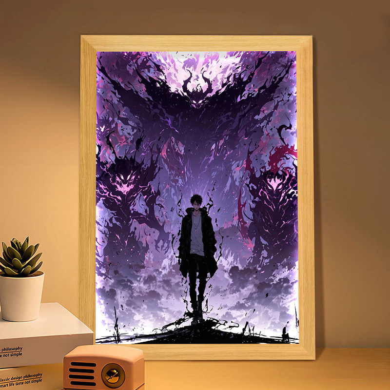 Cheng Xiaoyu's Ambient Light Painting, I Upgraded It Myself, Anime Figure, Bar Decoration, Mirror Painting, Creative Birthday Gift