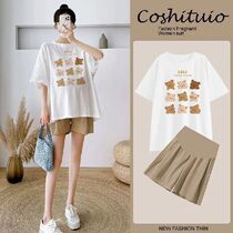 Maternity Two-Piece Summer Korean Version of the Cartoon Bea