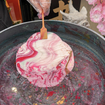 Drifting intangible cultural heritage paint fan material package pigment Chinese style handmade DIY tools stall group fan bleaching and dyeing group building fan