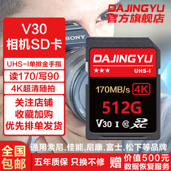 V30 High-Speed Sd Memory Card Camera Memory Card Suitable for Sony A7, Canon R62, Nikon Z50, Fuji Xt5, Panasonic