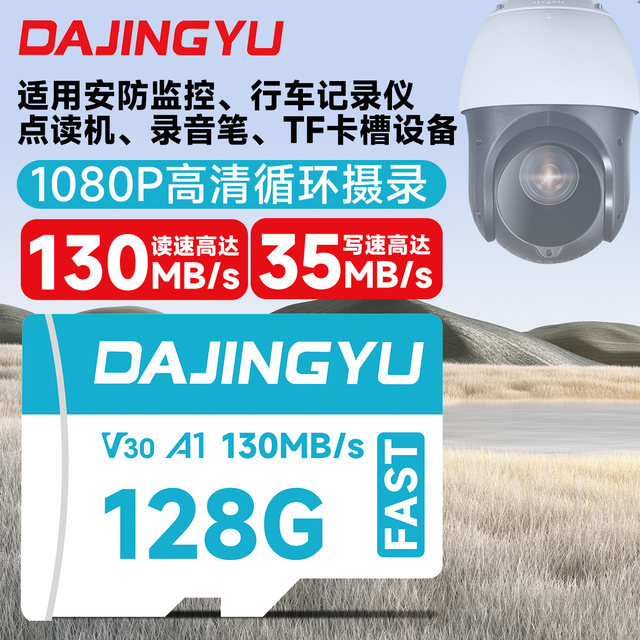 Dajingyu High-Speed Tf (Microsd) Memory Card Is Suitable for Dash Cams and Surveillance Cameras