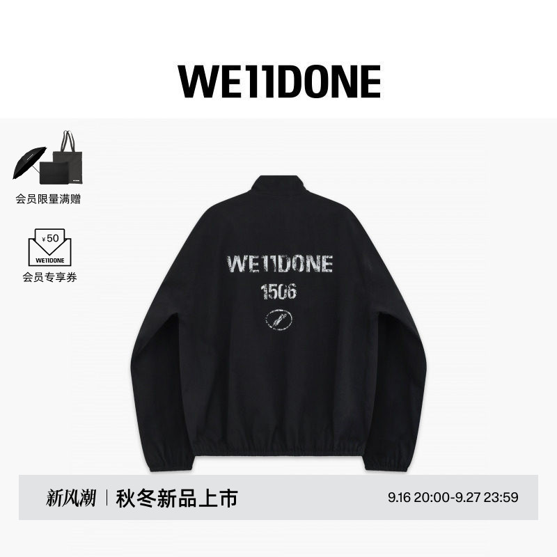 We11Done26 Early Autumn New Product Unisex 1506 Letter Print Logo Zipper Jacket Trendy and Fashionable We11Done26 Early Autumn New Product Unisex 1506 Letter Print Logo Zipper Jacket Trendy and Fashionable
