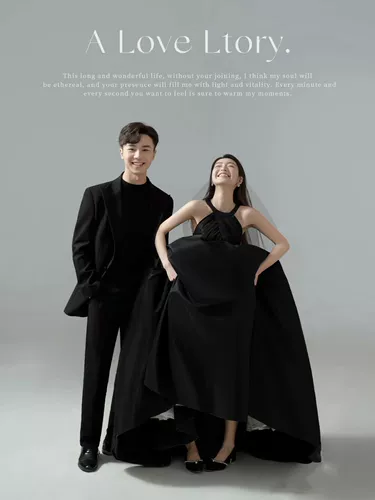 Минималистичный журнал подходит для фотосессий для влюбленных, черное свадебное платье, коллекция 2023