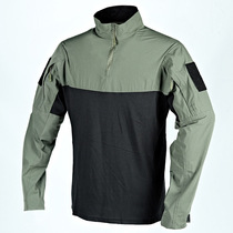 Black and gray industrial style assault frog suit long-sleeved spring and autumn elastic breathable training suit CS outdoor field training instructor suit