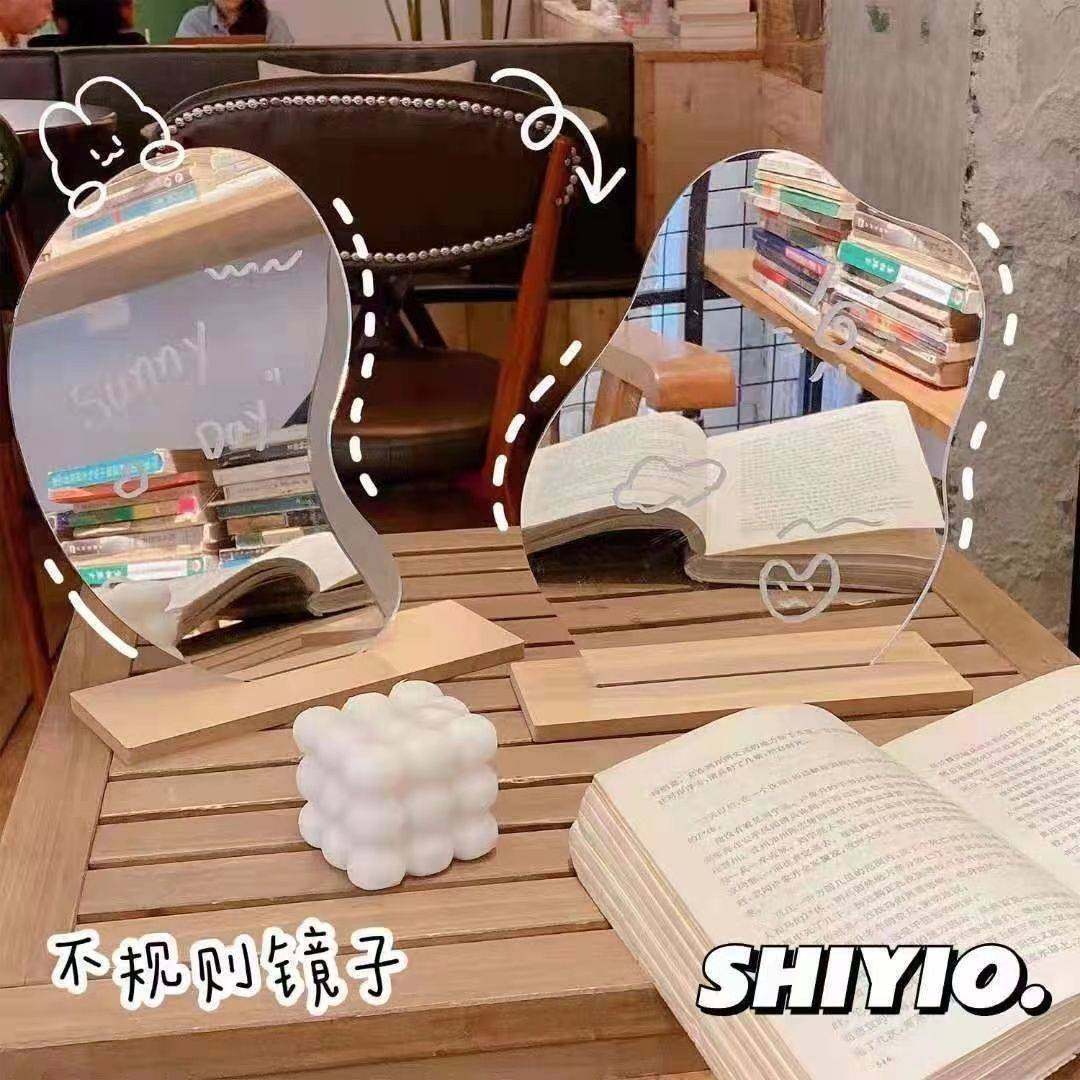 Net Red Ins Wind Irregular Profiled Student Dormitory Makeup Mirror Tabletop Decorative Pendulum acrylic mirror mirror 