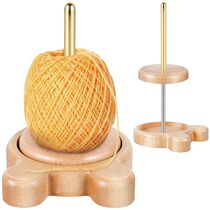 Wooden Yarn Holder Dispenser Portable Beech Wood Yarn Spindl