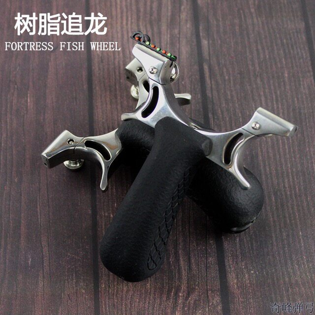 Resin Chase Dragon Burst resin handle 440c stainless steel chasing after light spring quick pressure outdoor flat leather slingshot