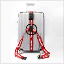 Going abroad TSA customs password lock suitcase bundling belt trendy cross packing belt travel check-in reinforcement belt