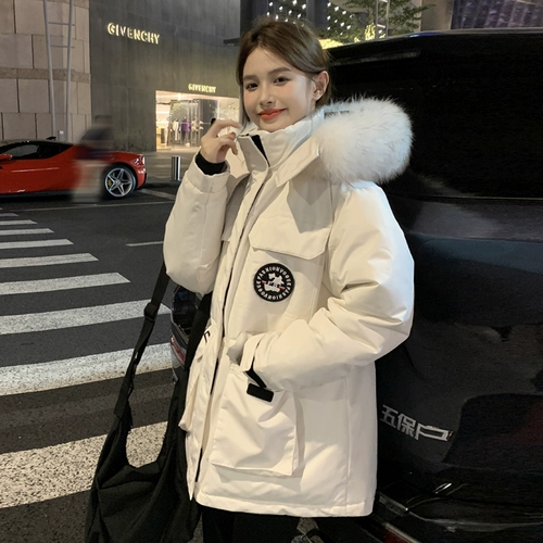 Пуховик, короткая куртка, джинсы с начесом для школьников, коллекция 2022, в американском стиле