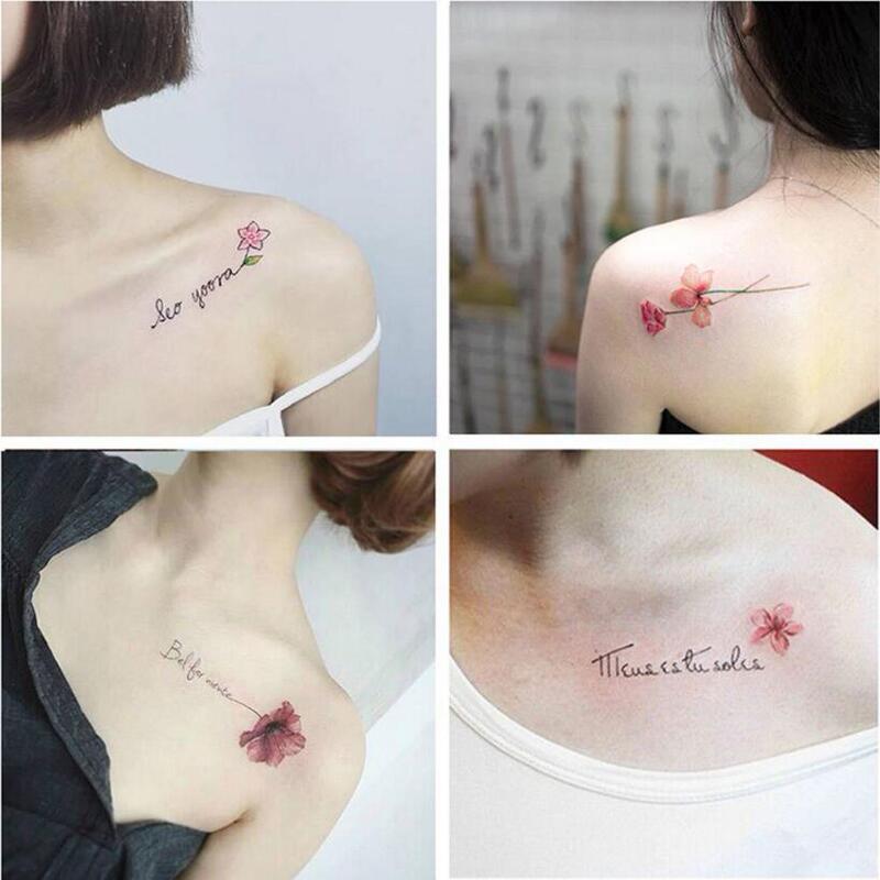 Tattoo Stickers Are Waterproof, Long-Lasting, Korean-Style, Realistic, Fresh Flowers, Realistic, for Arms and Ankles, Cute and Sexy, 30 in Total