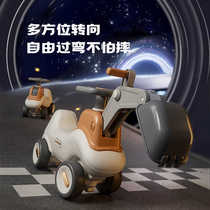 Japanese childrens excavator rocking horse baby yo-yo car four-in-one toy gift multi-functional entertainment toy car