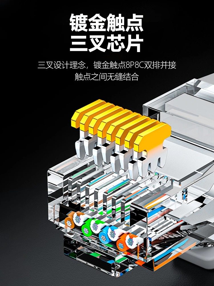 Gigabit Network Cable for Home Use, Category 6A/5A, High-Speed Router, Monitoring, Finished Cable, Computer Broadband Network Cable