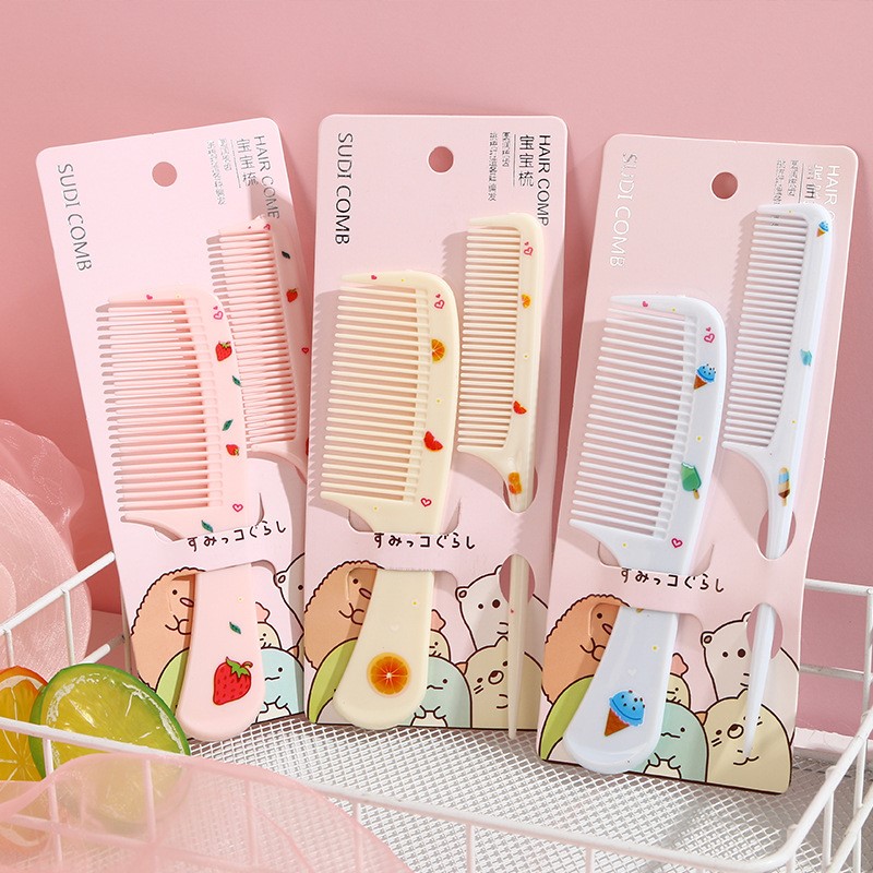 Children's special comb girl anti-static without wounding cartoon cute hair comb girl baby family with dense tooth comb