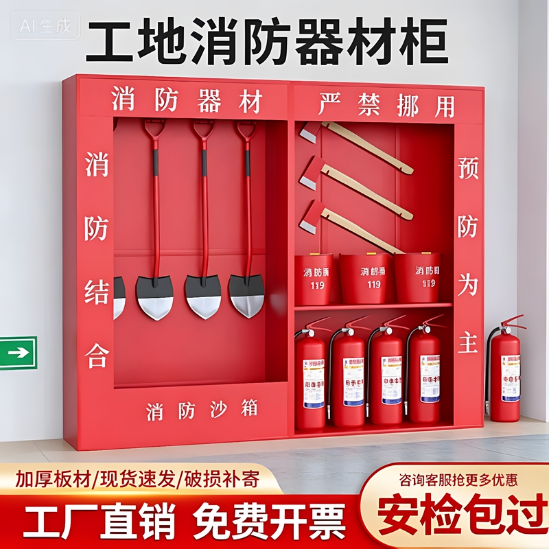 Construction Site Fire Cabinet, Fire Equipment Cabinet, Emergency Complete Set of Fire Sand Box, Mini Fire Station, Fire Extinguisher Box