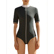AYM Love Prancing Horse) Cozily series womens stand-up collar one-piece training T-shirt equestrian sports breathable one-piece