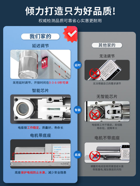 Kob Brand Electric Bolt Lock, Bead Positioning, Low-Temperature Electric Lock, Delayed Electric Bolt Lock, with Signal Feedback, Electronically Controlled Lock