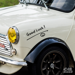 Mood Car Stickers | Good Luck English Phrase Decals for Car Body, Door, Wheel Arch, Triangle Window, Rear Windshield Decoration Stickers