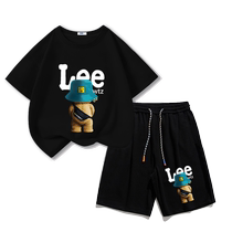 NASA boys summer suit childrens 2024 new little boy summer thin pure cotton short-sleeved T-shirt two-piece set