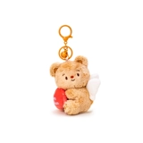 Оригинальная милая желтая кремовая плюшевая кукла, брелок, аксессуар на рюкзак, подвеска, с медвежатами, подарок на день рождения