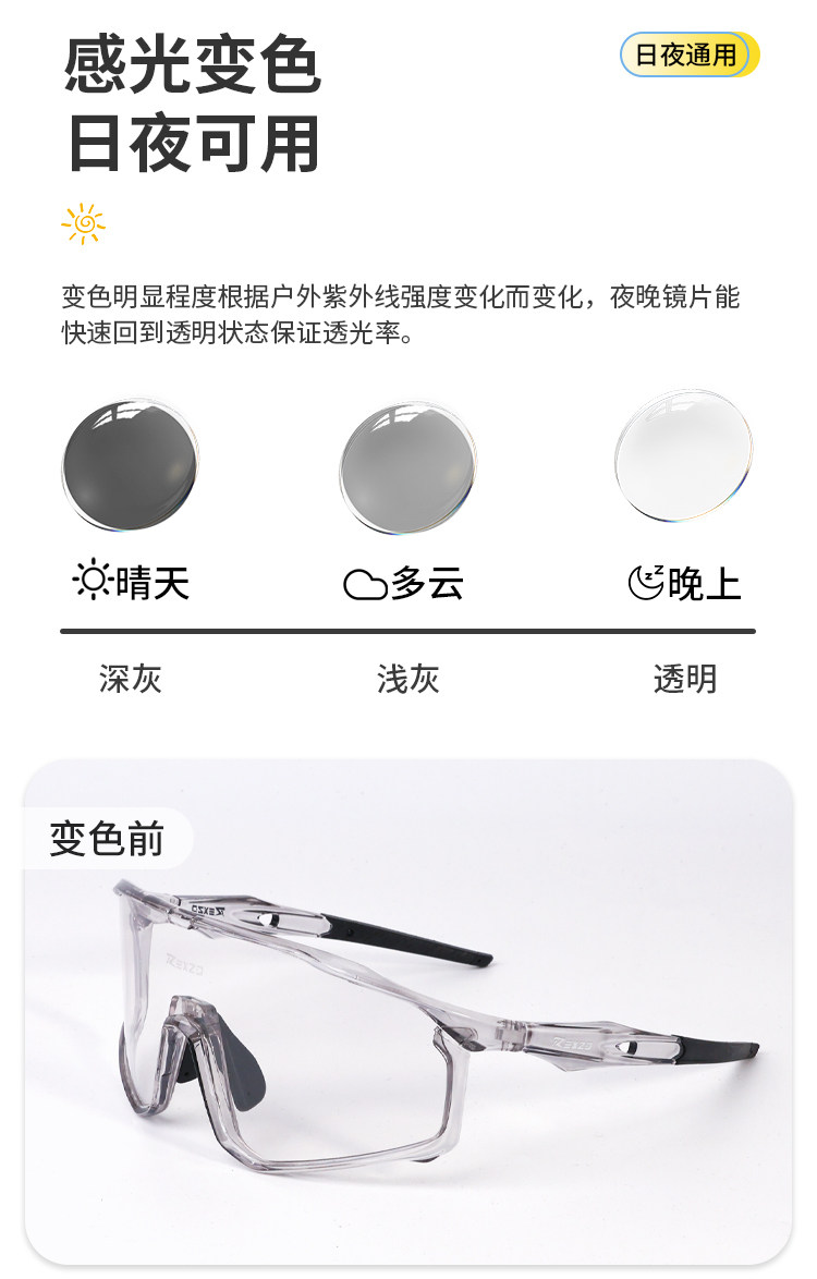 変色自転車眼鏡 レビュー