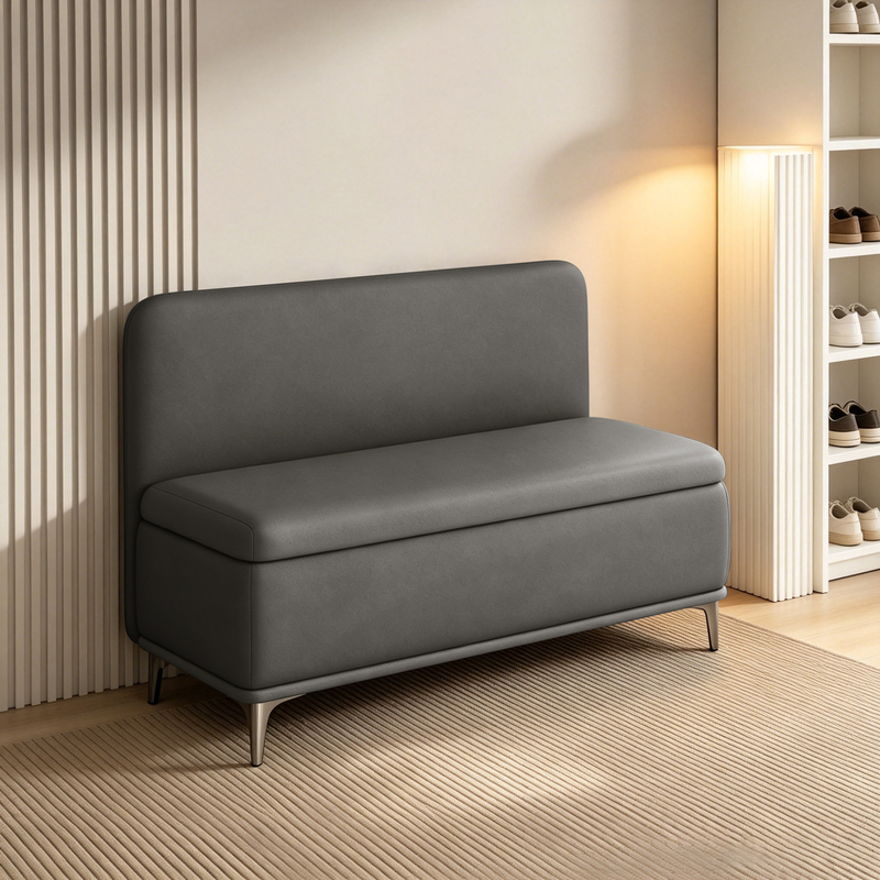 Light Luxury Shoe-Changing Bench, Storage Bench, Cat-Scratch-Resistant Leather Backrest Sofa Bench, Bed End Bench, Storage Bench for Clothing and Shoe Store, Rest Bench Light Luxury Shoe-Changing Bench, Storage Bench, Cat-Scratch-Resistant Leather Backrest Sofa Bench, Bed End Bench, Storage Bench for Clothing and Shoe Store, Rest Bench
