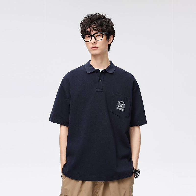 A3G4 Trendy Brand Summer Loose-Fitting Polo Shirt Versatile Casual Couple Short-Sleeve Top