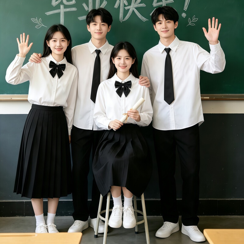 Academy-Style Student Sports Meeting Group Activity Class Uniforms Graduation Photo Choir Performance Dress Jk Uniform Set Academy-Style Student Sports Meeting Group Activity Class Uniforms Graduation Photo Choir Performance Dress Jk Uniform Set