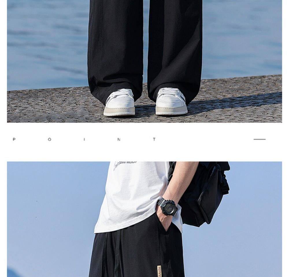 男童裤子夏潮牌冰丝速干休闲长裤儿童直筒宽松百搭阔腿男生运动裤 — 27