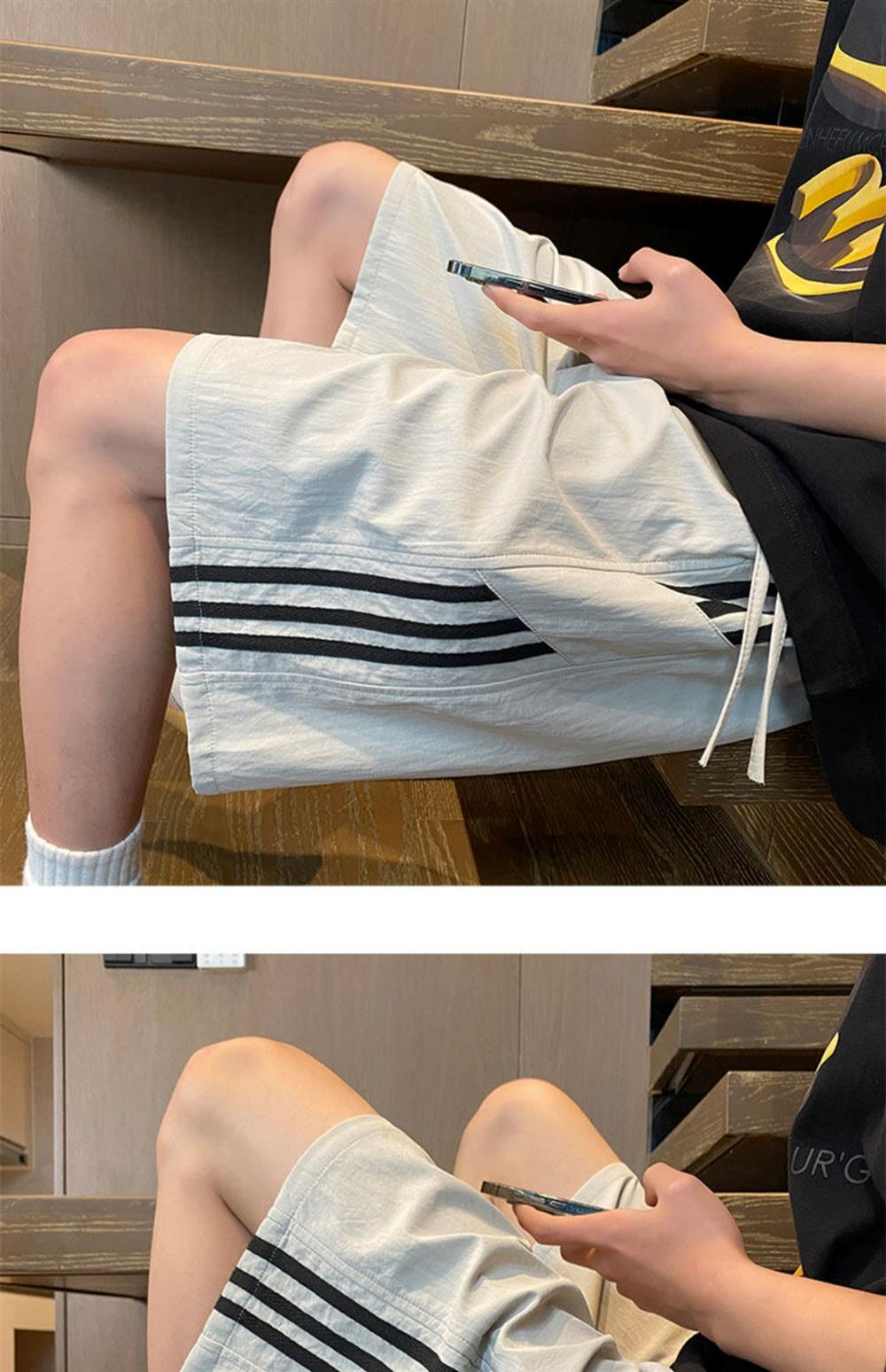 Ice Silk Shorts for Boys, Summer Trendy Brand Children's Outdoor Sports Pants, Loose Quick-Dry Five-Point Pants for Students and Teenagers — 11