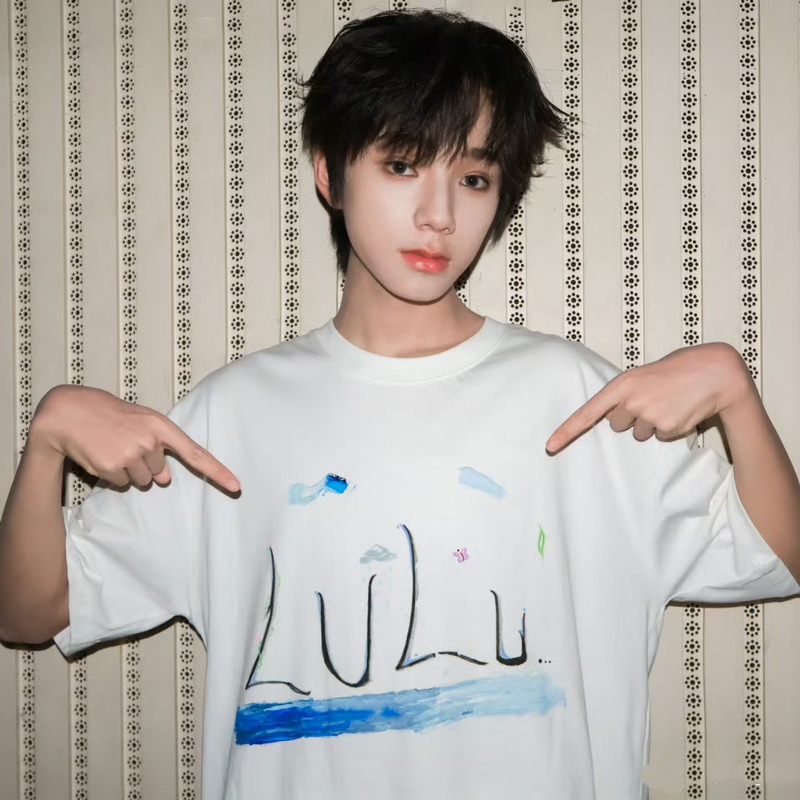 Tf Family 4Th Generation Concert Wang Lujie's Same Style Support Clothing Original Graffiti Design 100% Pure Cotton Short-Sleeve T-Shirt