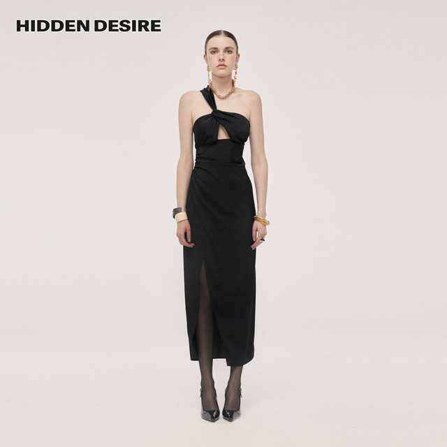 HIDDENDESIRE23 ຜະລິດຕະພັນລະດູຮ້ອນໃຫມ່ irregular suspender satin dress 6231DL0029