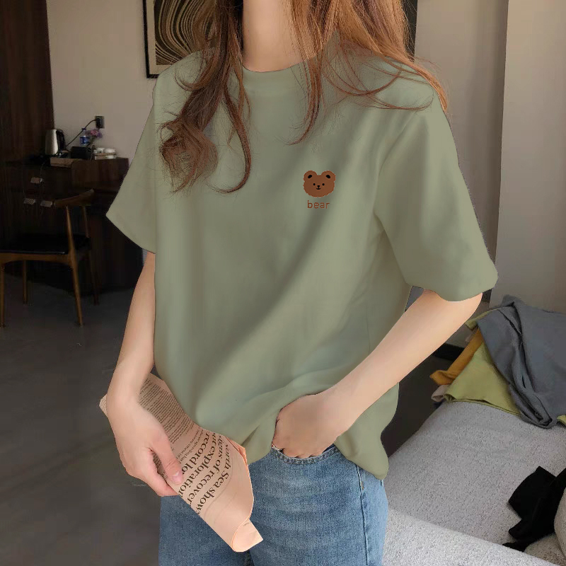 Plus Size Women's Round Neck Tummy-Covering Short-Sleeve T-Shirt, Summer Wear for Women, Slimming and Age-Reducing Versatile Top for Chubby Girls, Trendy Plus Size Women's Round Neck Tummy-Covering Short-Sleeve T-Shirt, Summer Wear for Women, Slimming and Age-Reducing Versatile Top for Chubby Girls, Trendy