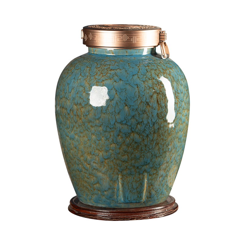Jingjie palace style thickened sealed ceramic wine jar and wine vat