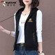Woodpecker Spring and Autumn Hooded Thin Vest Women's Autumn Clothing 2024 New Loose Western Style Casual Outer Waistcoat