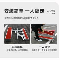 Choir stage steps three-layer movable folding aluminum alloy stage steps large group photo frame campus solid wood manufacturer