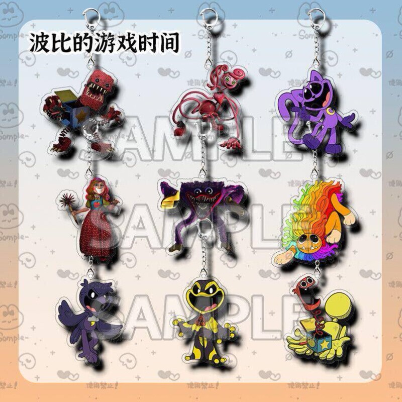 Poppy Playtime Keychain Merchandise Acrylic Pendant Backpack Keychain Poppy Playtime Keychain Merchandise Acrylic Pendant Backpack Keychain