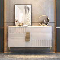 Italian minimalist entrance cabinet villa entrance hall storage cabinet light luxury style designer master bedroom slate bucket cabinet