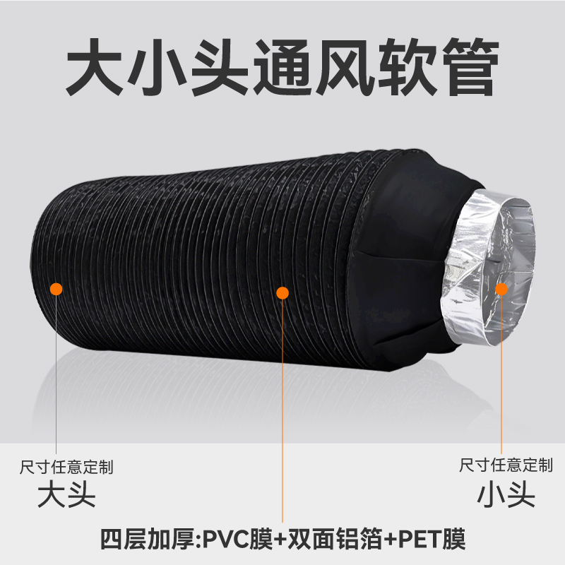 Reducer Pipe for Bathroom Heater, Ventilation Fan Exhaust Pipe, Range Hood Pipe Reducer Ring, Conversion Joint, Aluminum Foil Pipe Reducer Pipe for Bathroom Heater, Ventilation Fan Exhaust Pipe, Range Hood Pipe Reducer Ring, Conversion Joint, Aluminum Foil Pipe