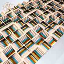 Yubianfang stacked carvings rainbow mosaic diffusion panels audio-visual room sound-absorbing panels acoustic materials decorative paintings